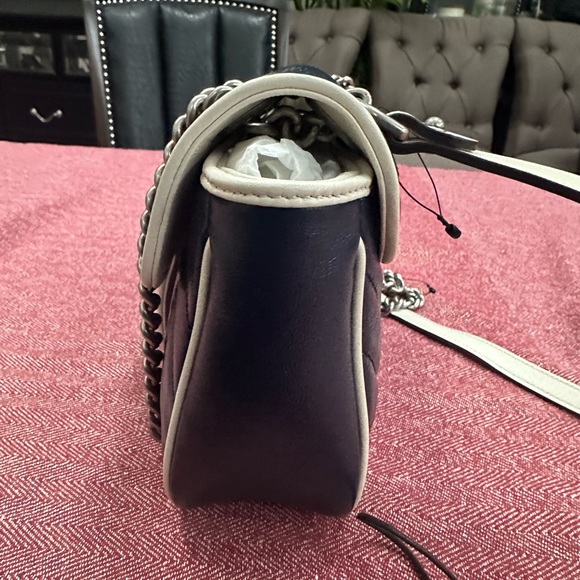 NWT Gucci Matelasse Small GG Marmont Torchon Shoulder Bag Blue - Picture 4 of 13